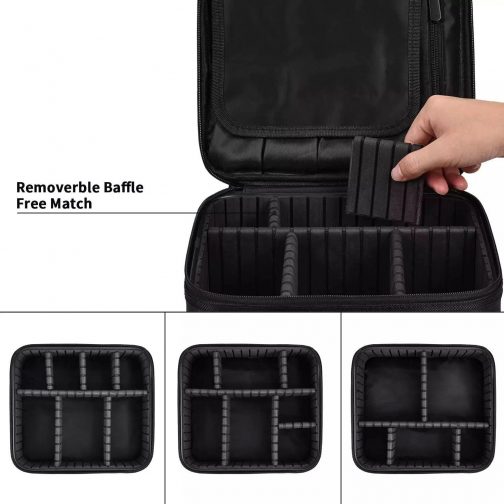 Makeup Travel Train Case - Black - Image 4