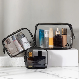 Clear cosmetics bag